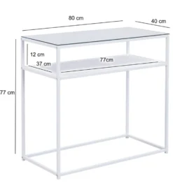 Konsola WOHNLING 80 cm biała