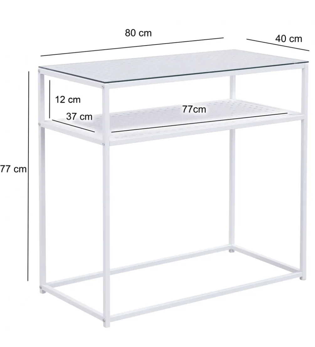 Konsola WOHNLING 80 cm biała