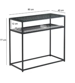 Konsola WOHNLING 80 cm czarna