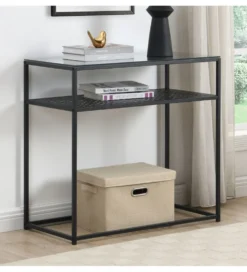 Konsola WOHNLING 80 cm czarna