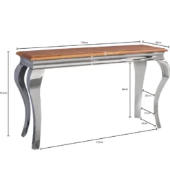 Konsola WOHNLING 130 cm drewno sheesham