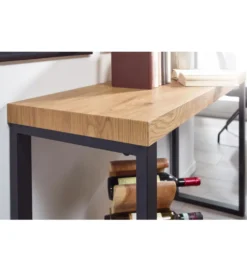 Konsola WOHNLING 120 cm naturalny czarny