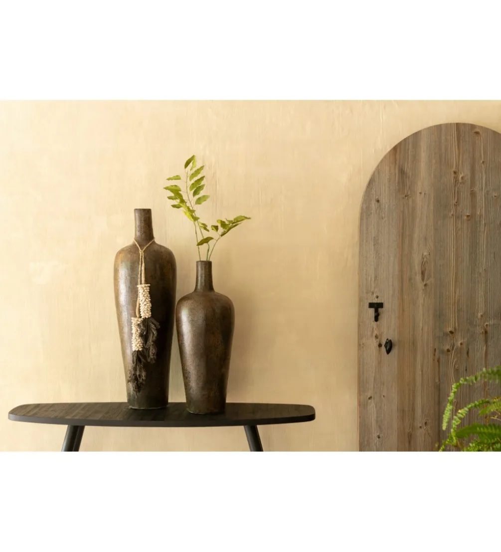 Konsola ZAMBIA 120 cm drewno teak czarna