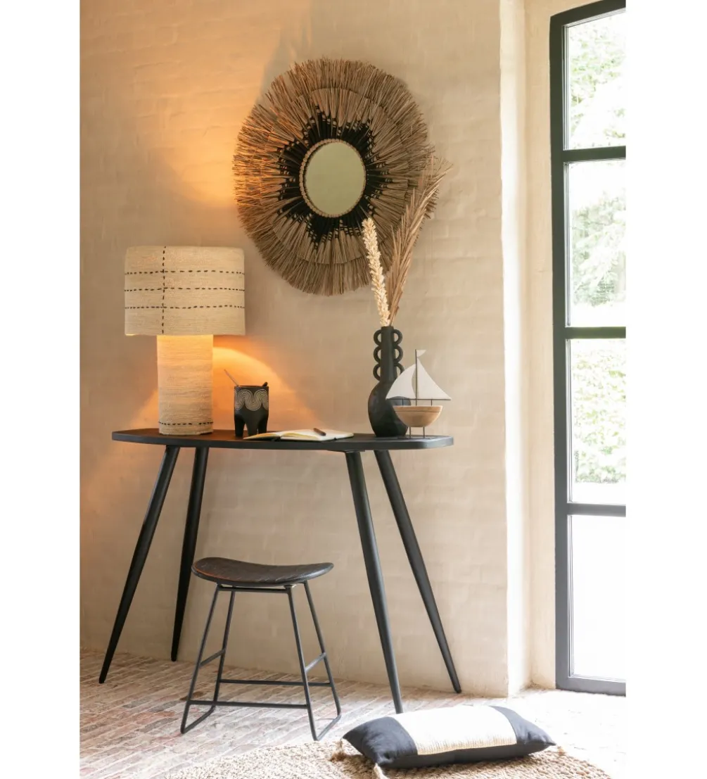 Konsola ZAMBIA 120 cm drewno teak czarna
