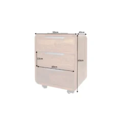 Kontener GOA do biurka INDIA 60 cm drewno Sheesham