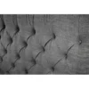 Łóżko tapicerowane PARIS CHESTERFIELD 180 cm x 200 cm Szare lniane