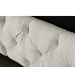 Łóżko tapicerowane PARIS CHESTERFIELD 180 cm x 200 cm beżowe lniane