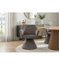 Krzesło AMBIENTO 79 cm obrót 180 stopni szare