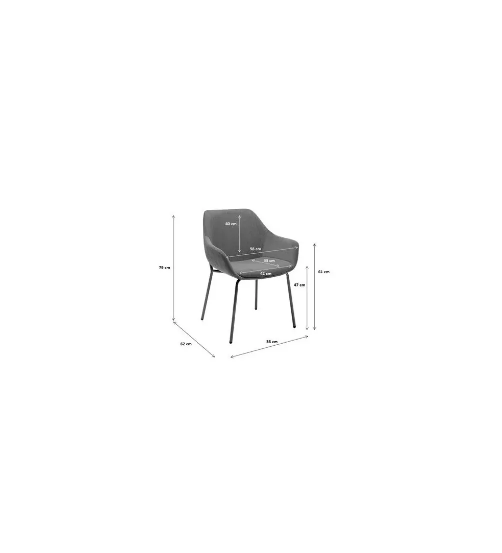 Krzesło AVIGNON 80 cm zielone