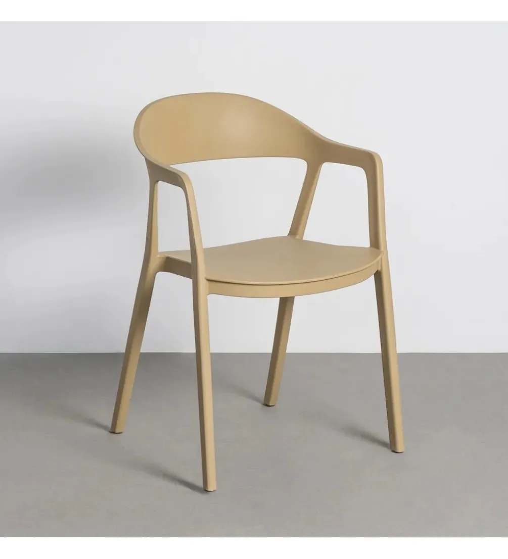 Krzesło BARETO 80 cm khaki z podłokietnikami nogi v