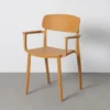 Krzesło BARETO 80 cm żółte z podłokietnikami