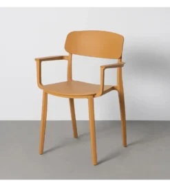 Krzesło BARETO 80 cm żółte z podłokietnikami