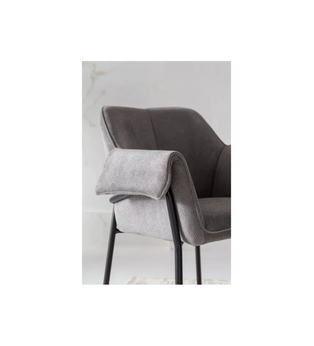 Krzesło BESS 83 cm bouclé szary