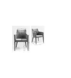 Krzesło BLACK MODE 87 cm welwet szary