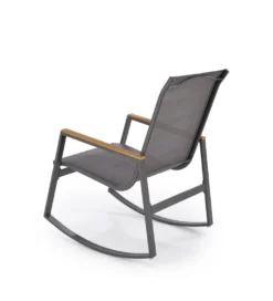 Krzesło bujane ZLATAN 97 cm popielate