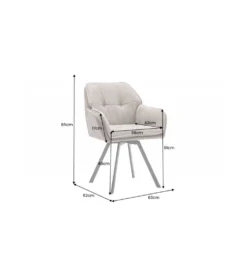 Krzesło CASAR Lounger obrotowe 180 stopni taupe