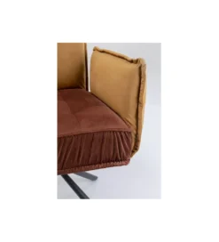 Krzesło CHELSEA 88 cm welur brązowe