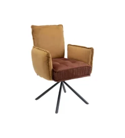 Krzesło CHELSEA 88 cm welur brązowe