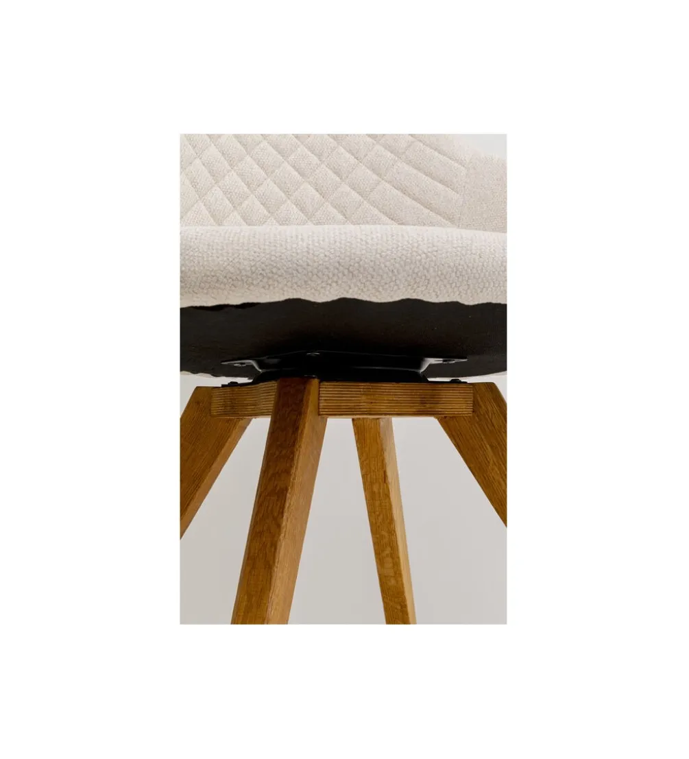 Krzesło COCO WOOD kremowe Chenille