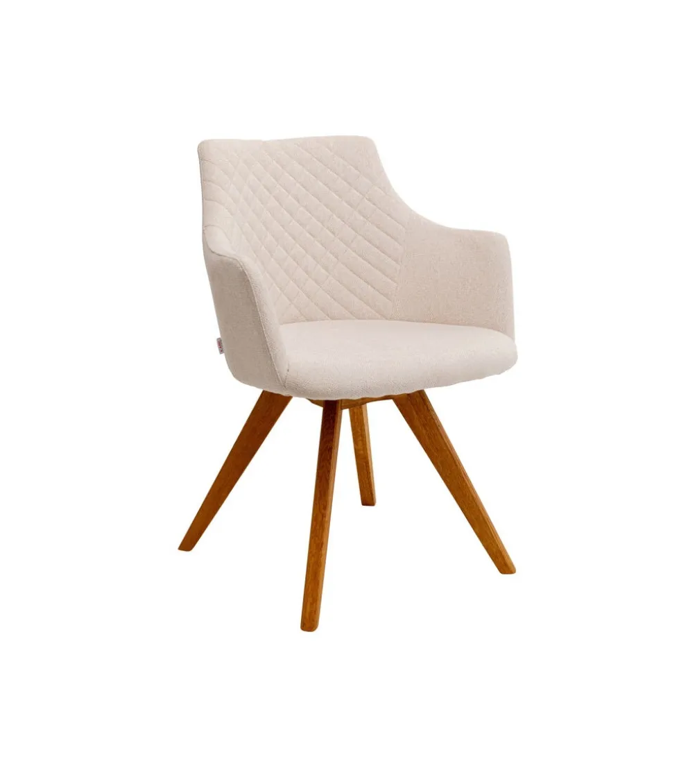 Krzesło COCO WOOD kremowe Chenille