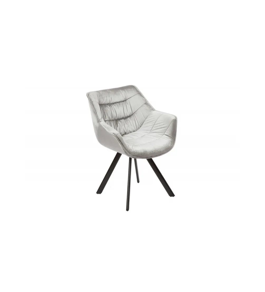 Krzesło designerskie The Dutch Comfort aksamitny szary