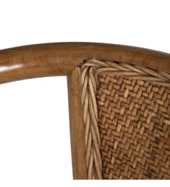 Krzesło DUROS miodowy brąz ratan drewno buk