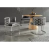 Krzesło ELEGANCE welwet szary srebrne nogi
