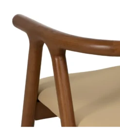 Krzesło EMYLY 76 cm kremowo brązowy