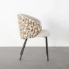 Krzesło ESTAMPADO 74 cm biała ochra