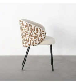 Krzesło ESTAMPADO 74 cm biała ochra
