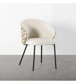 Krzesło ESTAMPADO 74 cm biała ochra