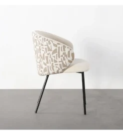 Krzesło ESTAMPADO 74 cm biało beżowe