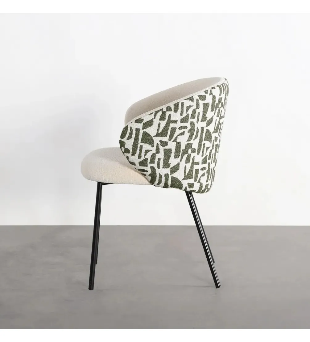 Krzesło ESTAMPADO 74 cm biało szare