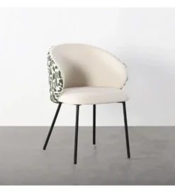 Krzesło ESTAMPADO 74 cm biało szare