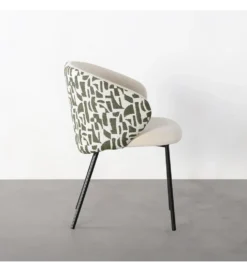 Krzesło ESTAMPADO 74 cm biało szare