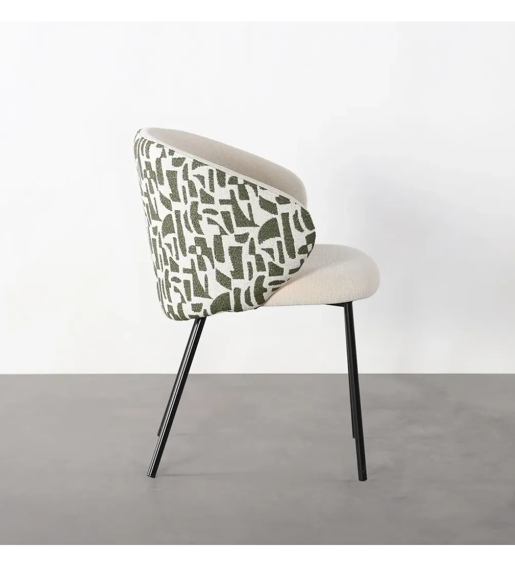 Krzesło ESTAMPADO 74 cm biało szare