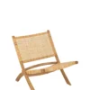 Krzesło FOLDE 78 cm drewno teak rattan