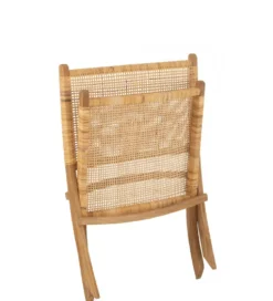 Krzesło FOLDE 78 cm drewno teak rattan