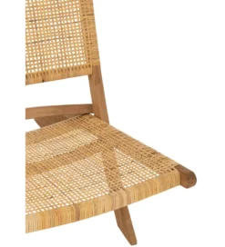 Krzesło FOLDE 78 cm drewno teak rattan