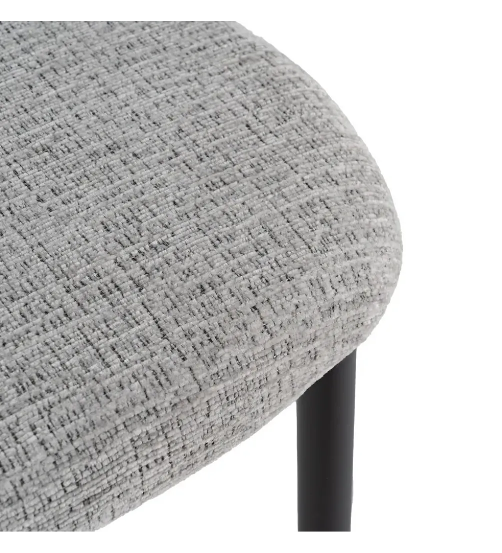 Krzesło HYUN tapicerowane czarne