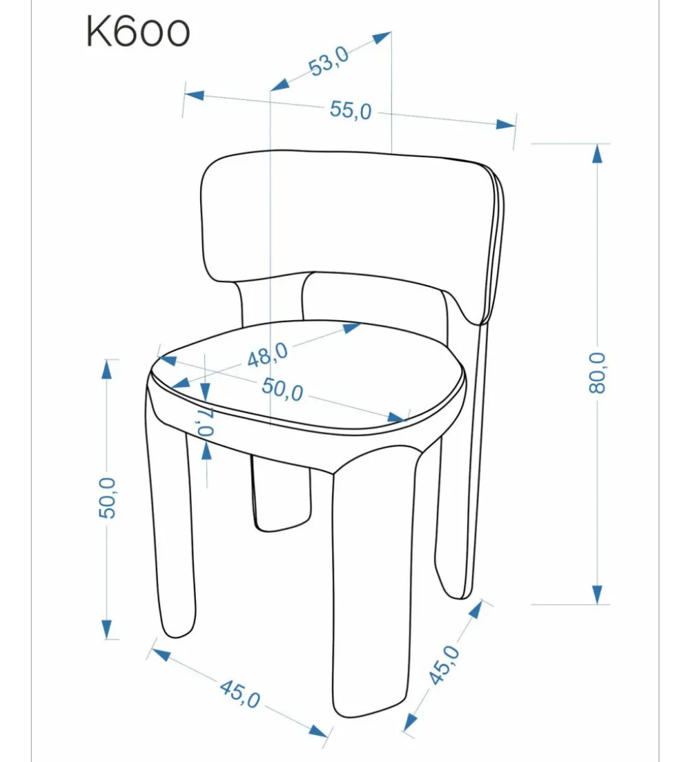 Krzesło K600 80 cm beżowe