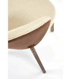 Krzesło K583 81 cm beżowe orzechowe