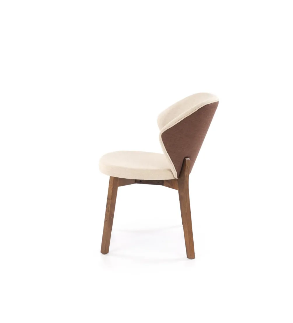 Krzesło K583 81 cm beżowe orzechowe