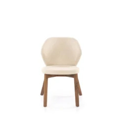 Krzesło K583 81 cm beżowe orzechowe