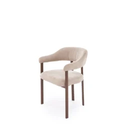 Krzesło K616 80 cm beżowe orzechowe