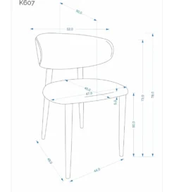 Krzesło K607CS 78 cm beżowe