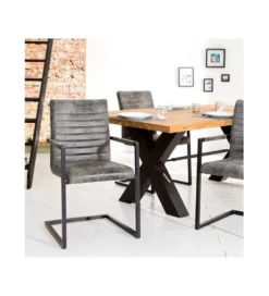 Krzesło LOFT vintage szare