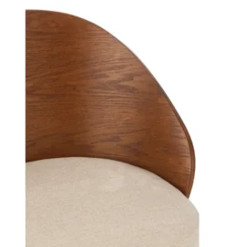 Krzesło LONEPLY 75 cm naturalne ciemno brązowe beżowe