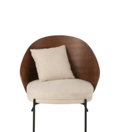 Krzesło LONEPLY 82 cm naturalne ciemno brązowe beżowe