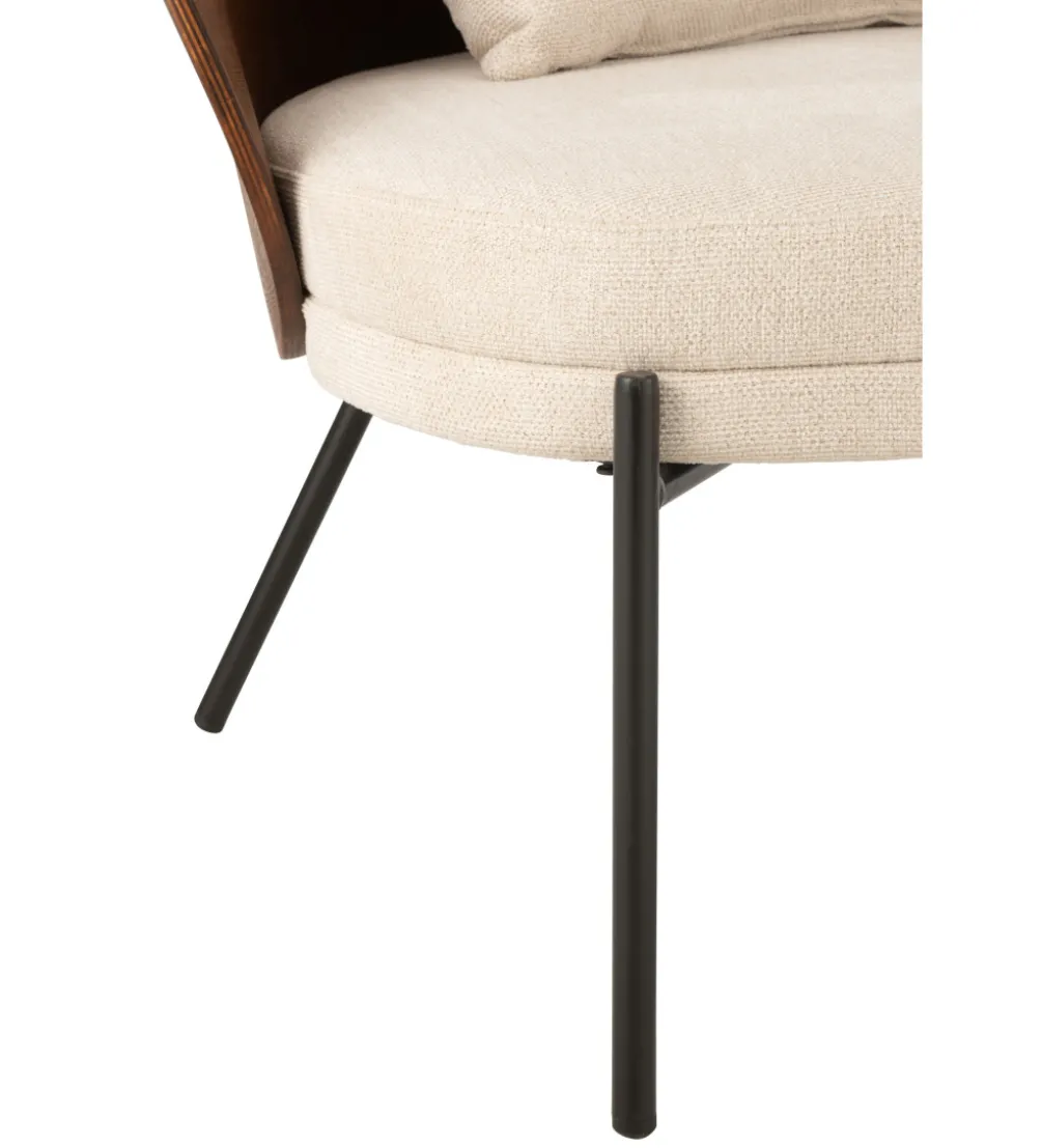 Krzesło LONEPLY 82 cm naturalne ciemno brązowe beżowe